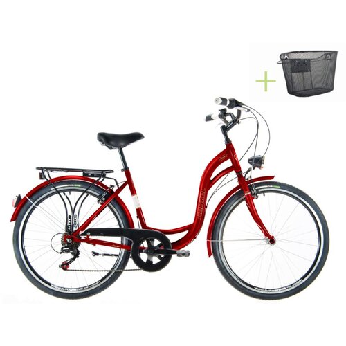  BICIKL KENZEL DREAM ROYAL 26" gradski bicikl - Crvena - 26" Cijene