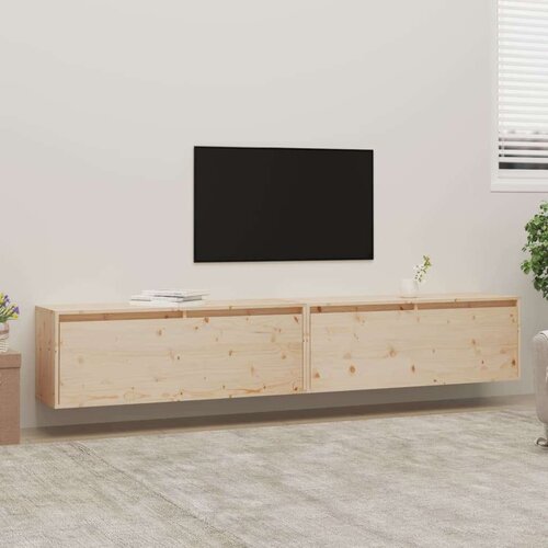  Zidni ormarići 2 kom 100 x 30 x 35 cm od masivne borovine Slike