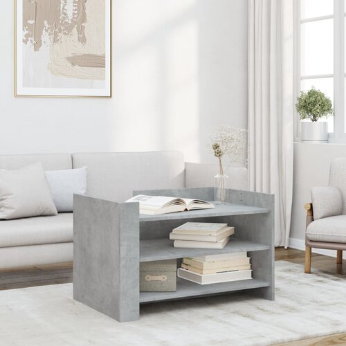 vidaXL Klubska mizica betonsko siva 80x50x50 cm inženirski les Cene