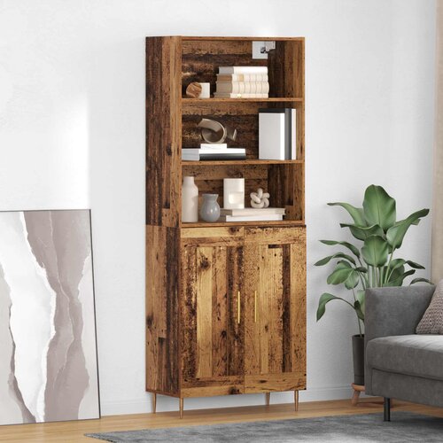  Highboard Staro drvo 69,5 x 34 x 180 cm Konstruirano drvo Slike