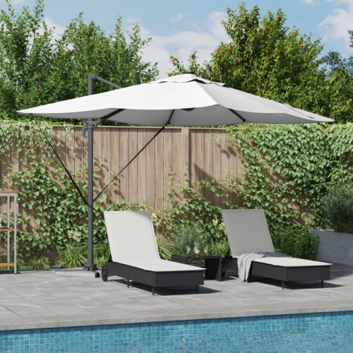vidaXL Cantilever Roma suncobran s LED svjetlima Bež 352x251x265 cm Aluminij Cijene