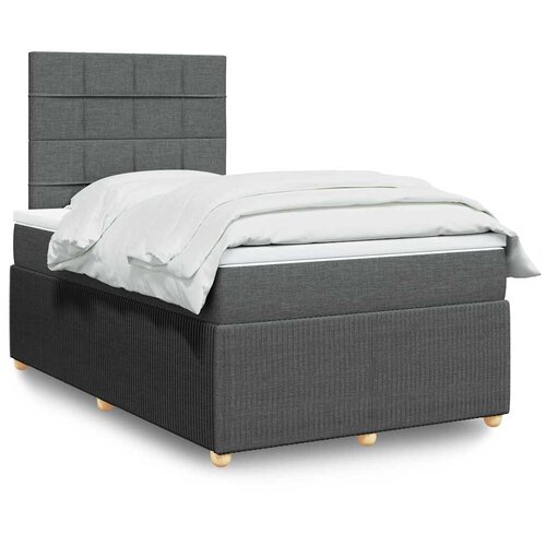 Krevet box spring s madracem tamnosivi 120 x 190 cm tkanina Cijene