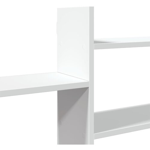  Zidna polica bijela 167,5x18x68 cm od konstruiranog drva Slike