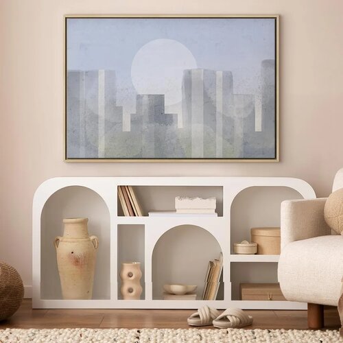  Slika - Modern City (1 Part) Wide - First Variant 60x40 U prirodnom drvenom okviru Slike