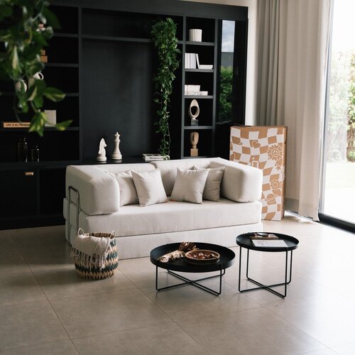 TemaHome Bež sklopiva sofa od boucl&amp;eacute; tkanine 180 cm Bloom &amp;ndash; Slike