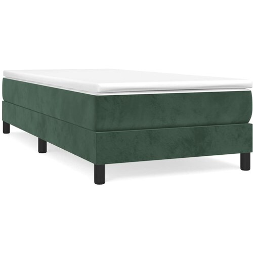 Maison Chic Posteljni okvir - Enojna postelja - Postelja za odrasle brez vzmetnice temno zelen 80x200 cm žamet-J7987, (21762419) Slike