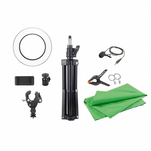 Easypix Photo studio MyStudio Kit, LED svjetlo, Tripod, Mikrofon, Zelena pozadina Slike
