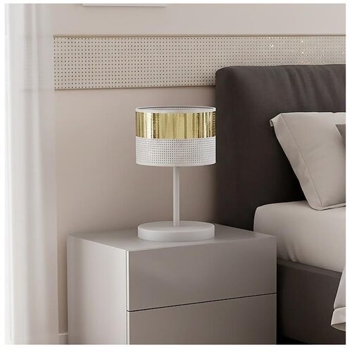  stona lampa lux 1xE27/15W/230V bela/zlatna Cene