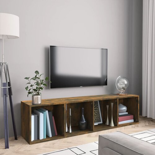 Ormarić za knjige / TV dimljeni hrast 143x30x36 cm drvo Cijene