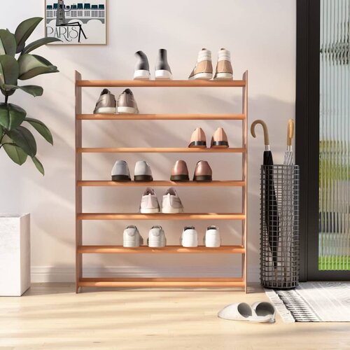 VidaXL Stalak za cipele smeđi 90 x 24 x 117 cm od konstruiranog drva Slike