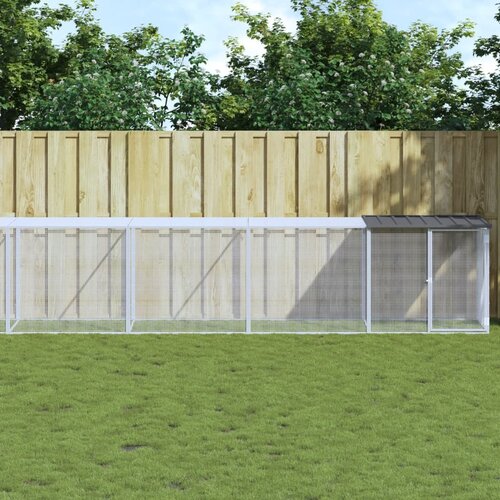 vidaXL Kavez za kokoši s krovom antracit 1003x98x90 cm pocinčani čelik Cijene