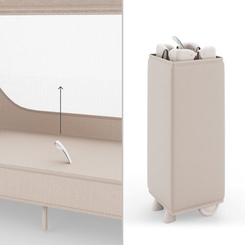 Kinderkraft Putni krevetić LEODY UP, Beige Slike