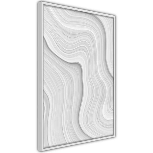  Poster - Snow Contour Lines 40x60 Slike