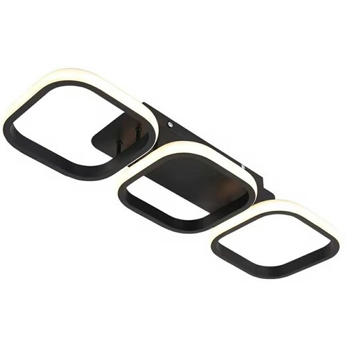 Moderna stropna nadometna LED svetilka 33W 52cm 4500K črna Slike