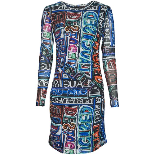 Desigual Kratke obleke VEST_LETTERING Večbarvna Cene