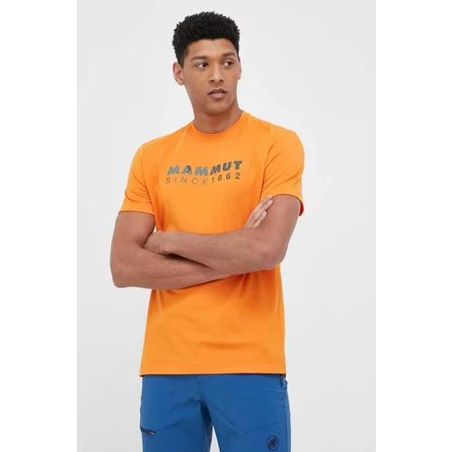 Mammut Športna kratka majica Trovat Logo oranžna barva