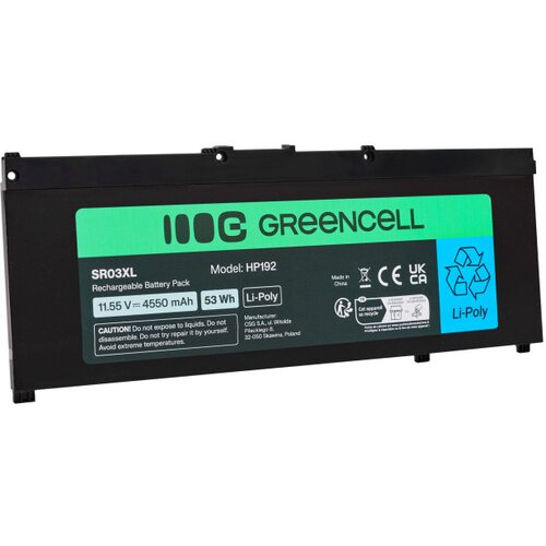 Green cell Baterija za HP Omen 15-DC / 17-CB / Pavilion Gaming 17-CD, SR03XL, 11.55 V, 4550 mAh Slike