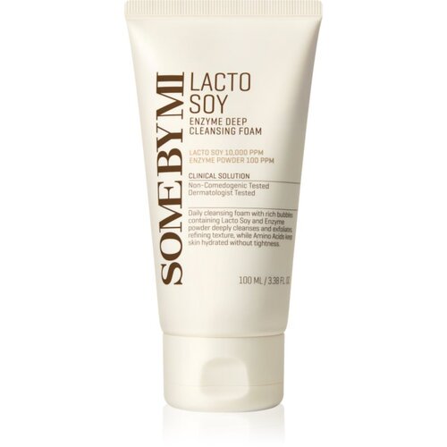 SOMEBYMI Lacto Soy Enzyme Deep Cleansing Foam globinsko čistilna pena s pomirjajočim učinkom 100 ml Slike