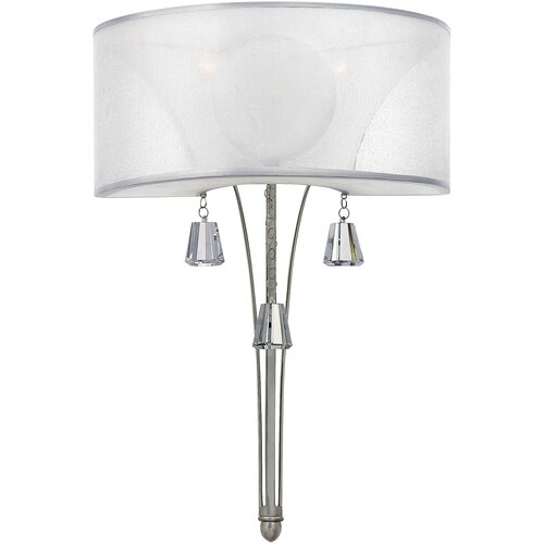 Elstead Lighting Elstead Mime Notranja stenska svetilka z 2 lučema, brušen nikelj, E14, (22099258) Cene