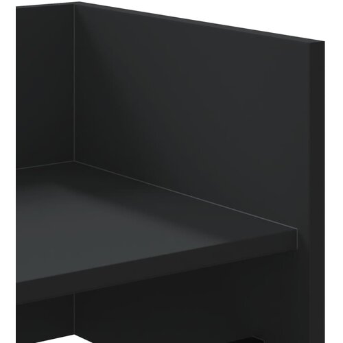  Zidna polica crna 70,5 x 35 x 30,5 cm od konstruiranog drva Slike