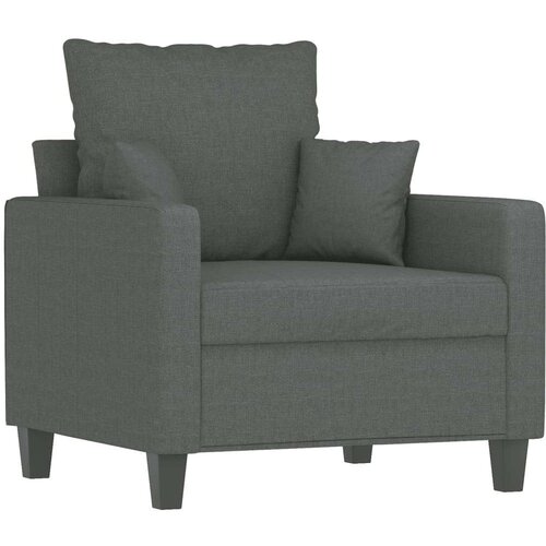  3-dijelni set sofa s jastucima tamnosivi od tkanine Slike
