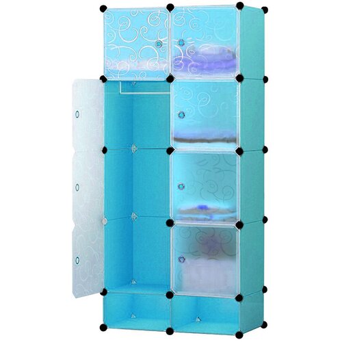 Timeless Tools Modularni plastični shranjevalni kabinet - prilagodljiv s policami in obe&amp;scaron;alnikom, 10 predelkov, enostavna sestava, (5000425248) Slike