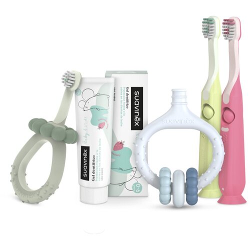 Suavinex Baby Training Toothbrush zobna &amp;scaron;četka za otroke 0-2 y Green 1 kos Slike