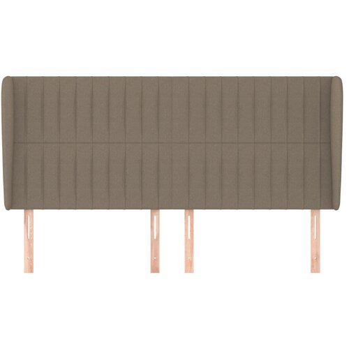  Uzglavlje s u&amp;scaron;ima smeđesivo 203x23x118/128 cm od tkanine Slike