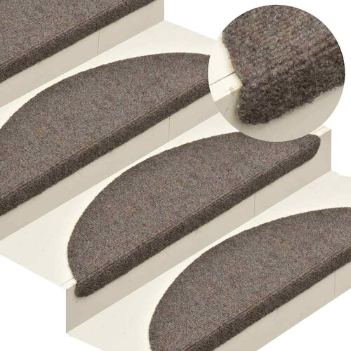 Prostirke za stepenice, samoljepljive, 5 kom, 65x21x4 cm, bež, poluokrugle, velike Cene
