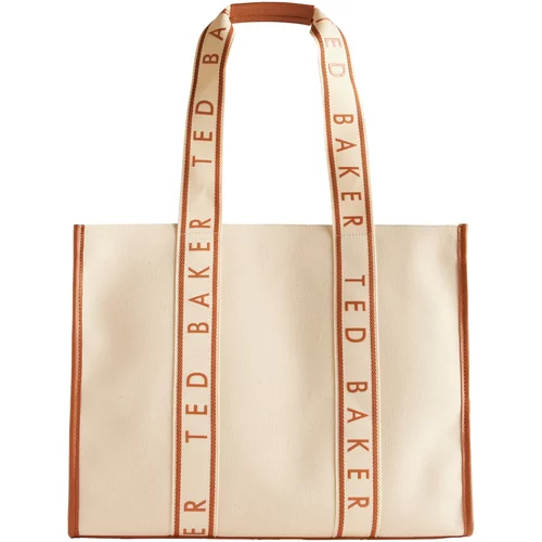 Ted Baker Nakupovalna torba karamel / naravno bela