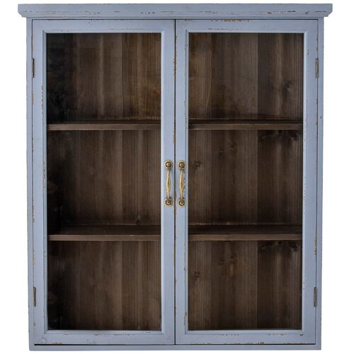 Bloomingville Modra stenska vitrina iz masivne jelke 81x91 cm Hazem &amp;ndash; Slike