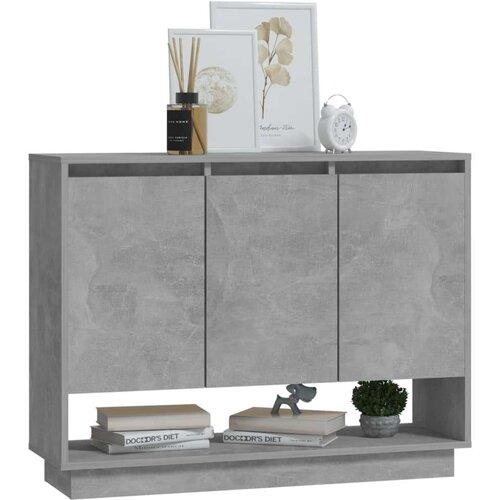 VidaXL Komoda siva boja betona 97 x 31 x 75 cm cm od iverice Slike