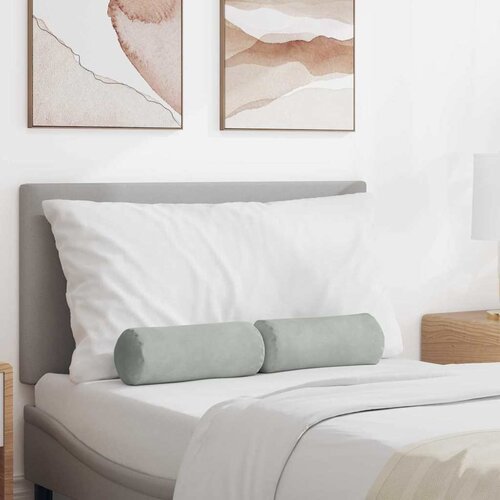 VidaXL valjkasti jastučići 2 pcs svijetlo siva &amp;Oslash; 15 x 40 cm Slike