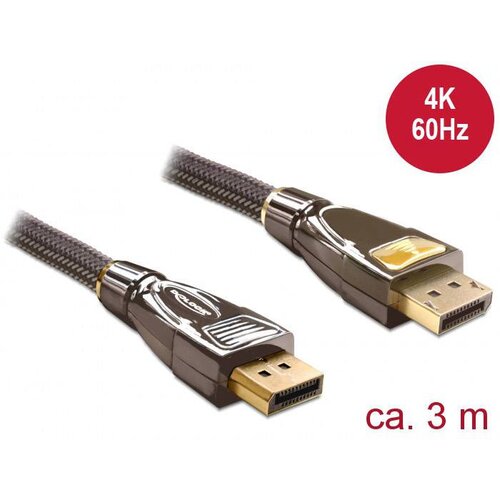 Delock DisplayPort priključni kabel DisplayPort vtič\, DisplayPort vtič 3.00 m antracitna 82772 DisplayPort kabel, (20421267) Cene