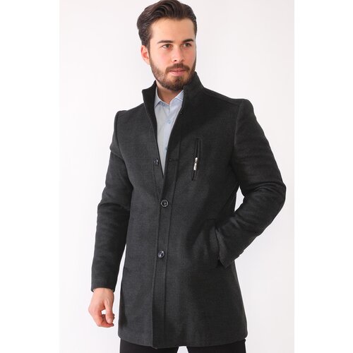 Dewberry PLT8386 MEN&amp;#039;S COAT-ANTHRACITE-2 Slike