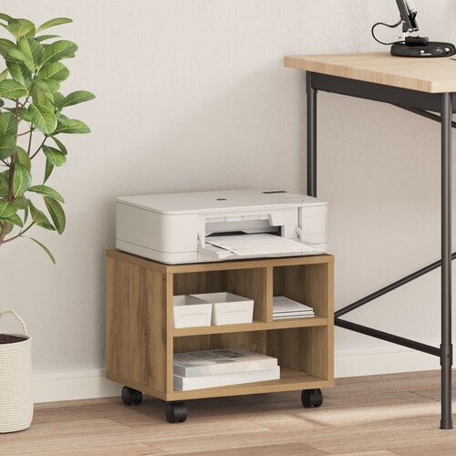 vidaXL Stalak za pisač s kotačima Artisan Oak 41x32x33,5 cm Cijene
