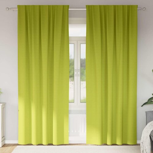  Zavjese za blackout s prstenovima 2 pcs Zelena 260 x 140 cm Cene