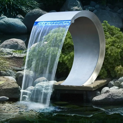 Ubbink Mamba vodopad od nehrđajućeg čelika sa LED rasvjetom