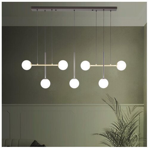 Eglo 390178 - visilica na sajli paz 7xE14/40W/230V zlatna/crna Cene