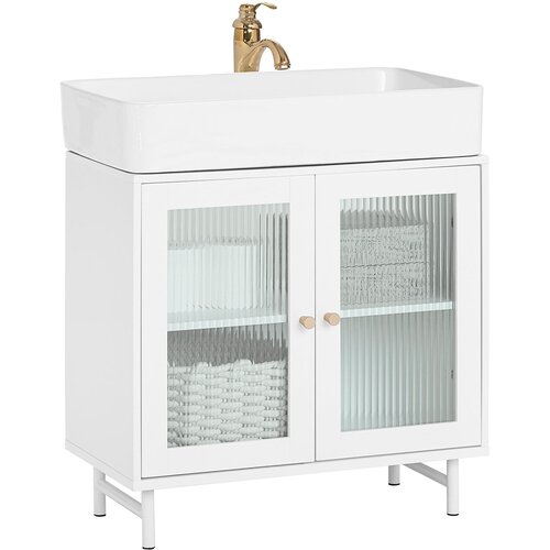 SoBuy kopalni&amp;scaron;ka omarica pod umivalnikom v beli barvi v skandinavskem slogu, (20814823) Slike