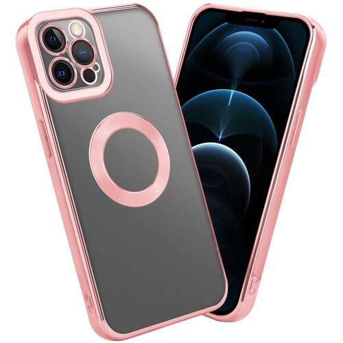 Cadorabo Ohi&scaron;je, združljiv z Apple v prozorni - roza - za&scaron;čitni pokrov, narejen iz fleksibilnega silikona TPU s kromiranjem, (20593701) Cene