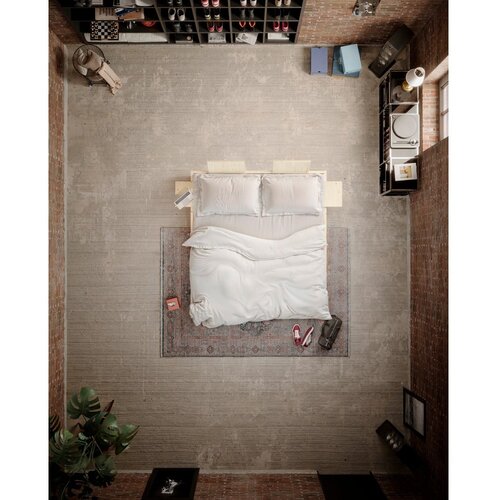 Karup Design Smeđi bračni krevet od masivnog bora s podnicom 180x200 cm Social &amp;ndash; Slike