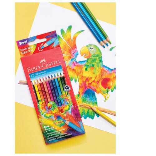  BOJE DRVENE 12BOJA TROKUTASTE FABER-CASTELL 116512 BLISTER Slike