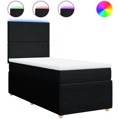 Maison Chic Box spring postelja - Vzmetna postelja z vzmetnico črna 80x200 cm blago SL4725, (21888638) Cene