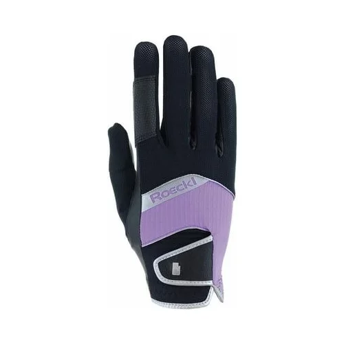 Roeckl Jahalne rokavice "MILLERO", black/lilac macaron - 6.5