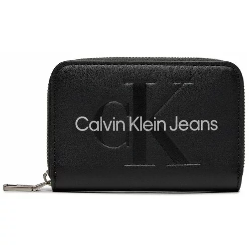 Calvin Klein Jeans Velika ženska denarnica Sculpted Med Zip Around Mono K60K607229 Črna