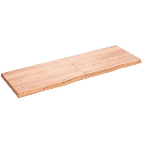 Maison Chic Stenska polica - Viseča Polica svetlo rjava 180x60x(2-6) cm trdna hrastovina, (21784612) Slike