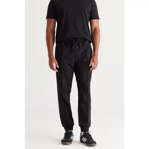 ALTINYILDIZ CLASSICS Men's Black Standard Fit Regular Fit Cotton Sweatpants