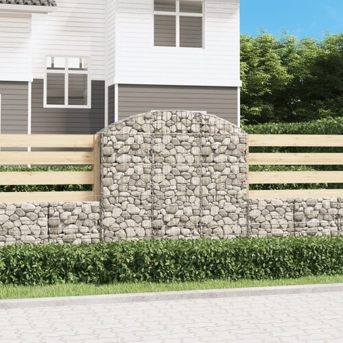 vidaXL Gabionska košara s lukom 150x30x140/160 cm pocinčano željezo Cijene