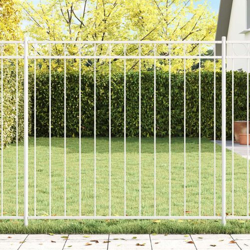 VidaXL Pjenasta Ograda Bijela 1,7x1,5 m Čelik Slike